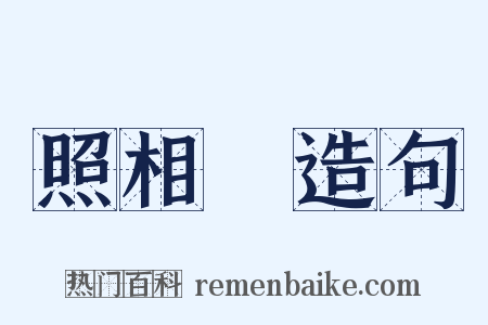 照相機造句是什么意思的图片